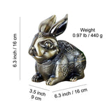 vintage outdoor ashtray with lid metal ash tray alloy cute rabbit bunny animal