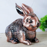vintage outdoor ashtray with lid metal ash tray alloy cute rabbit bunny animal