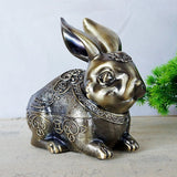 vintage outdoor ashtray with lid metal ash tray alloy cute rabbit bunny animal