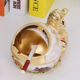 vintage outdoor ashtray with lid metal ash tray smokeless elephant zinc alloy