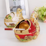 vintage outdoor ashtray with lid metal ash tray smokeless elephant zinc alloy