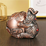vintage outdoor ashtray with lid metal ash tray smokeless elephant zinc alloy