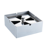 stainless steel ashtray with lid square windproof outdoor ashtray