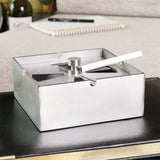 modern metal ashtray with lid square stainless steel ashtray indoor outdoor use