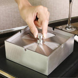 rotating lid ashtray stainless steel windproof ashtray mechanism demonstration