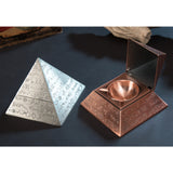 vintage outdoor ashtray with lid metal pyramid ash tray Egyptian Egypt zinc alloy 