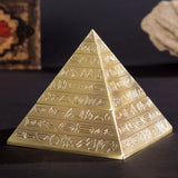 vintage outdoor ashtray with lid metal pyramid ash tray Egyptian Egypt zinc alloy 