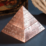 vintage outdoor ashtray with lid metal pyramid ash tray Egyptian Egypt zinc alloy 