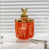 outdoor ashtray with lid nordic cool fancy ceramic ash tray cute bear modern windproof smokeless covered lidded handmade home decor