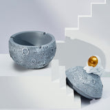 outdoor ashtray with lid resin ash tray cute astronaut smokeless relaxed