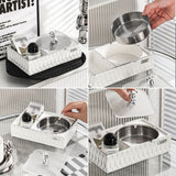 outdoor ashtray with lid elegant cute cool resin ash tray silver bear windproof covered lidded smokeless handmade eco-friendly white pure home decor decorative