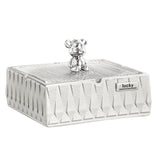 outdoor ashtray with lid elegant cute cool resin ash tray silver bear windproof covered lidded smokeless handmade eco-friendly white pure home decor decorative
