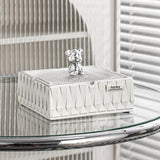 outdoor ashtray with lid elegant cute cool resin ash tray silver bear windproof covered lidded smokeless handmade eco-friendly white pure home decor decorative