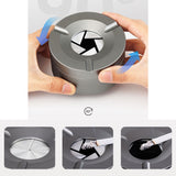 Outdoor Ashtray with Rotatable Lid Sturdy Stainless Steel Ash Tray Smokeless Car