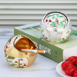 vintage outdoor ashtray with lid cool cute metal ash tray covered lidded windproof smokeless handmade decorative home decor pine bamboo