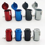 Open and closed metal pocket ashtray colors in red blue black and silver, windproof ash and cigarette butt holder