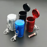 Open metal pocket ashtrays in red blue black and silver, easy-clean lidded cigarette ash holder