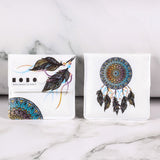 pocket ashtray plastic portable heatproof smokeless ash tray dreamcatcher mandala