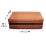 Size chart of leather travel cigar humidor case
