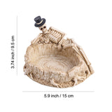 resin ashtray outdoor ash tray resin skeleton gothic