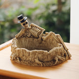 resin ashtray outdoor ash tray resin skeleton gothic