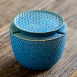 retro cup ashtray with lid cute cool ceramic ash tray smokeless lidded covered hammered surface vintage windproof