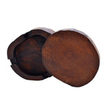 rustic wooden outdoor ashtray with lid cool ash tray covered lidded windproof wood