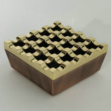 outdoor ashtray with lid metal zinc alloy grid ash tray windproof covered lidded 16 holes unique cool large