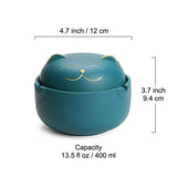 Happy cat ashtray size guide with capacity and dimensions