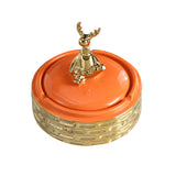smokeless ashtray outdoor ash tray cool ceramic deer orange