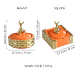 smokeless ashtray outdoor ash tray cool ceramic deer orange