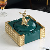 smokeless ashtray outdoor ash tray cool ceramic deer green
