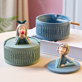 Pretty lady covered ashtray variants with daydream girl and bubblegum girl designs