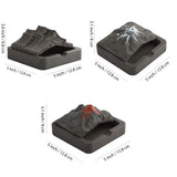 Size chart showing cement ashtray styles with measurements