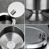 smokeless ashtray with lid outdoor ash tray metal stainless steel