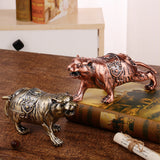 tiger outdoor ashtray with lid smokeless ash tray zinc alloy